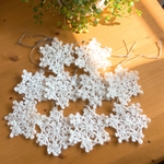ふわふわモヘアの雪の結晶オーナメント＊クリスマス