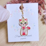 品のある可愛い猫ちゃんマスクチャーム♡ 