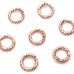 14KGF ピンクゴールドカラー 丸カン グリッター 太さ 0.76mm×サイズ 4mm【10コ販売】(14KPG-357MC