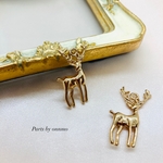 2pcs・真鍮製シカチャーム　b-158