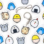 記名ができるアクリルキーホルダー（ひよこさん２）