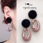 ファー×オーバルピアス。゜。゜