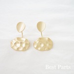 2pcs ピアスパーツ マットゴールド