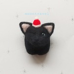 香箱にゃんこ 黒猫サンタ
