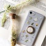 【再販】植物標本 のような 押し花 スマホリング スマホケース iPhone - dictionary   *。 date