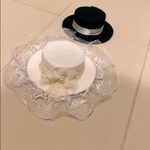 送料込みウエルカムボードウェディングベアー結婚式後ろ選べるミニハット2点セット