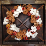 ふわふわコットンリース