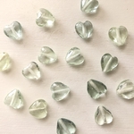 ハート ガラスビーズ クリア 透明　5個