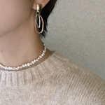 シルバー　ゴールド　ミックス　ピアス　