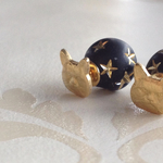 再販☆ネコと星の惑星☆ バックキャッチピアス ◇マットブラック◇