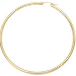 14KGF フープピアス（チューブ） 73mm【1ペア販売】(14K-445HP