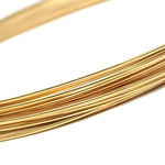 14KGF ワイヤー[ハーフハード] 20GA（0.81mm）［ハーフラウンド］【50cm販売】(14K-52HFWI