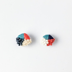 刺繍ｲﾔﾘﾝｸﾞ/ﾋﾟｱｽ　－blue+red