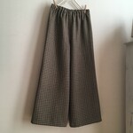 ガンクラブチェックツイードウールで作ったワイドパンツ