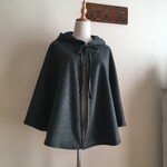 カシミヤウールDGで作ったフードケープ