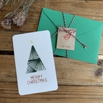 クリスマスツリー｜緑｜紙刺繍