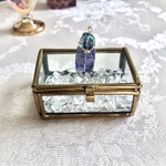 Perfume bottle * バイカラーフローライトピアス（片耳用）