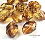 8pcs★marble amber brown big beads （アンバーブラウン アクリル大きめビーズ）