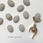 matte oval nuance  gray cabochon 6p