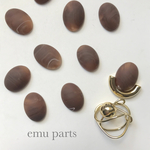 matte oval nuance  brown cabochon 6p