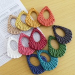 sale【24個】ラタン風 アクリルパーツ ドロップ 中抜き 雫形