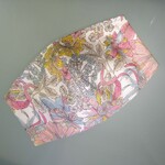 冬用三層リバティ柄バイヤス裁ちマスク(ピンク)