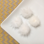 ふわふわ★在庫少♥︎再再々入荷*高品質* 天然ミンクファー 4個 ホワイト