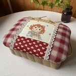 アン＆アンディ エコクラフト  小物入れ  蓋つきカゴ
