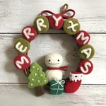 ゆきだるまのクリスマスリース*2