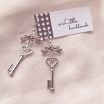リボンkey ピアス/イヤリング