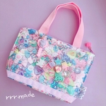 [Mサイズ]シャカシャカ ♡ ファスナー付きトート