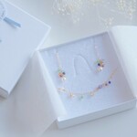 partí  bracelet＆earring gift set：パール×天然石カラフル　ピアス・イヤリング＆ブレスレット ギフトセット