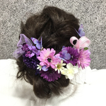 花にとまる胡蝶【紫】