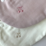 再販 さくらんぼ手刺繍つけ襟スタイ