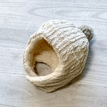 【ご予約品】あったかアラン風ニット帽　頭囲50～52㎝