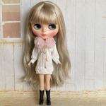 ニットワンピ とティペット　　1/6ドール用
