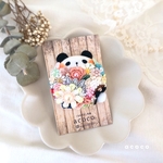 お花いっぱいパンダちゃんのブローチ(販売6)