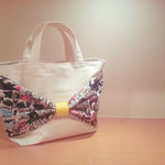 【新作】動物園シリーズ　帆布Bag　WHITE　big