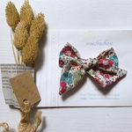 新作☘  リバティリボン pinwheel   bow ヘアリボンクリップピン 輸入リバティ　クラリス　Mサイズ