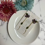 チェコガラス ＊ らせんスティックピアス