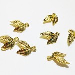 ゴールド葉っぱのメタルチャーム　12個セット