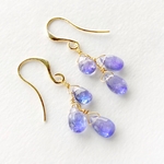 タンザナイトのシャンデリアピアス