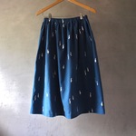 刺繍スカート　ネイビー
