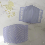 立体マスク　2セット　女の子　こども　子供用　水色ドット　フラワー