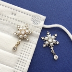 雪の結晶♡マスク＊アクセサリー