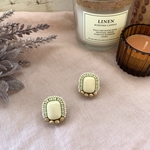 ビーズ刺繍＊ミルキーピスタチオピアス