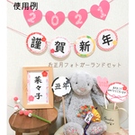 お正月年賀状フォトプロップス、お正月ガーランド、2021、ごろんアート、お昼寝アートにおすすめです♡＊ 赤ちゃん＊ベビー＊ベビーフォト＊ベビープロップス＊記念フォトに