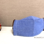 メンズ3D立体ボート型マスク♪ダンガリー（男性向け大きめ）