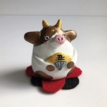 令和三年　干支の置物（丑）ブロンズ色　m501