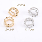 M6857-G  3個 イヤーカフ 皿付き 10連 12mm 3×【1ヶ】